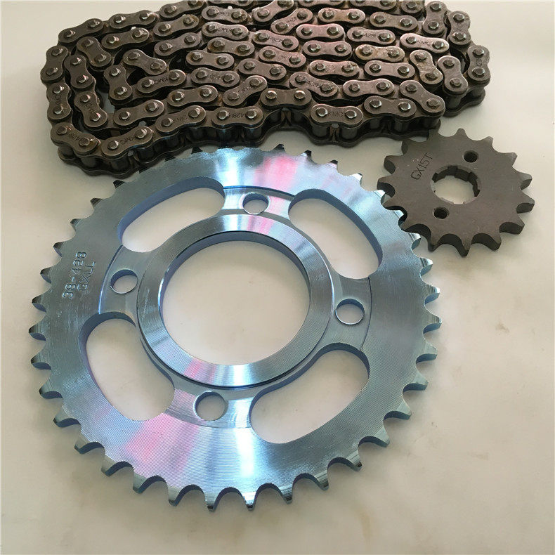 Suitable for light CK125-6B CK125-6B 6C 7B new seat wind sleeve chain disc large fluted disc chain wheel chain auxiliary plant