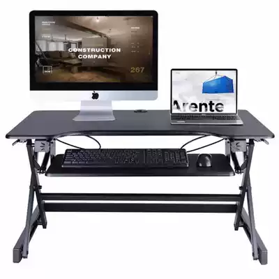 Standing office stand monitor anti-cervical spine increase Notebook increase vertical folding can lift computer stand