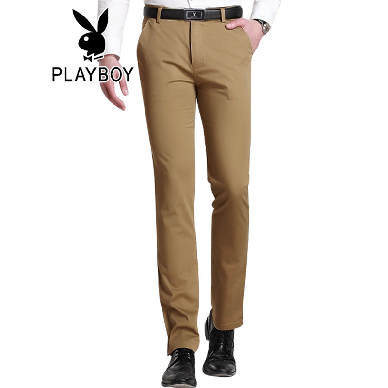 Playboy mùa hè mỏng giản dị quần không nóng nam giới mỏng cơ thể-loại hình kinh doanh trẻ Hàn Quốc phiên bản của quần quần âu nam.