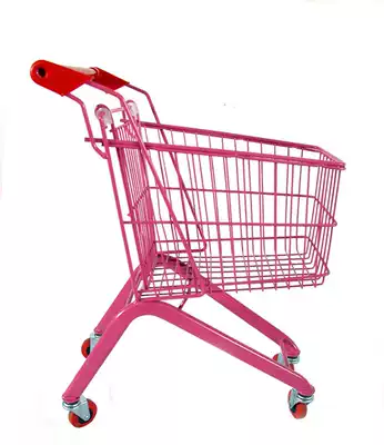Bald children's supermarket shopping cart trolley Children's house wine toy car Metal storage trolley