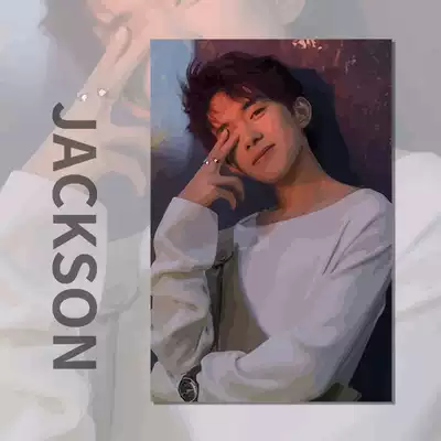 DIY Lingdian digital oil painting TFBOY Yee Yee Qianxi surrounding star characters coloring hand-painted oil painting decorative painting