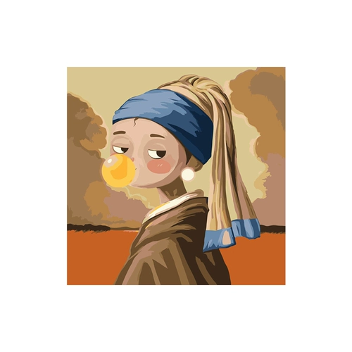 DIY Цифровая картина маслом Простая и современная мультфильм знаменитая картина Q Версия ручной гостиной спальня декоративная картина