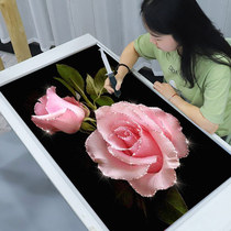 2022 New diamond painting 5d Living room Rose Cross embroidered crystal full drill 2021 drill brick stone small piece 2020