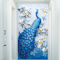 2022 New Diamond Painting Full Drilling Living Room Cross Embroidered Peacock Handmade New House Brick-and-mortar Restaurant Dining Hall Applique 2021