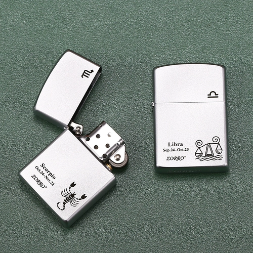 Резная зажигалка на керосине, мужские матовые ветрозащитные знаки зодиака, делается под заказ, подарок на день рождения