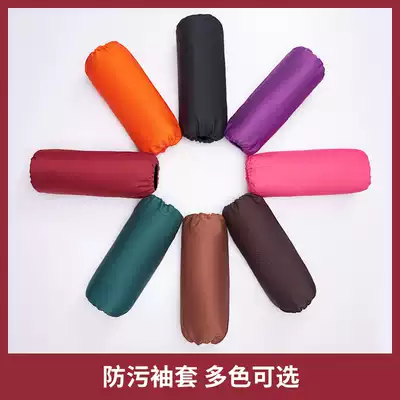 Kitchen work sleeves for men and women long version of anti-fouling splash oil wear-resistant black loose arm sleeve for adult sleeves