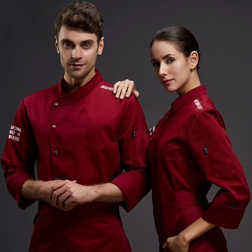 Шеф -повар с семиточниками осенний и зимний мужской западный ресторан кухонный шеф -повар