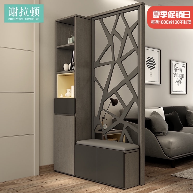Modern simple foyer cabinet Living room storage cabinet Color room hall cabinet Nordic simple living room screen partition cabinet