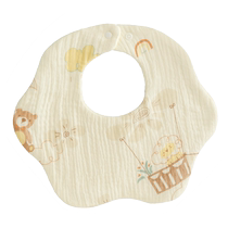 Betis baby bib summer thin newborn pure cotton gauze rice pocket bib baby summer waterproof saliva towel