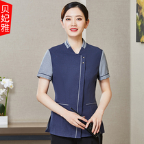 Cleaning overalls Womens summer property hotel rooms PA cleaner waiter work clothes short sleeve set
