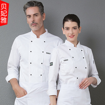 Chef uniforms men short sleeve summer kitchen work clothes baking pastry kitchen catering xi dian shi long sleeve autumn and winter