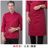 Красный топ + фартук