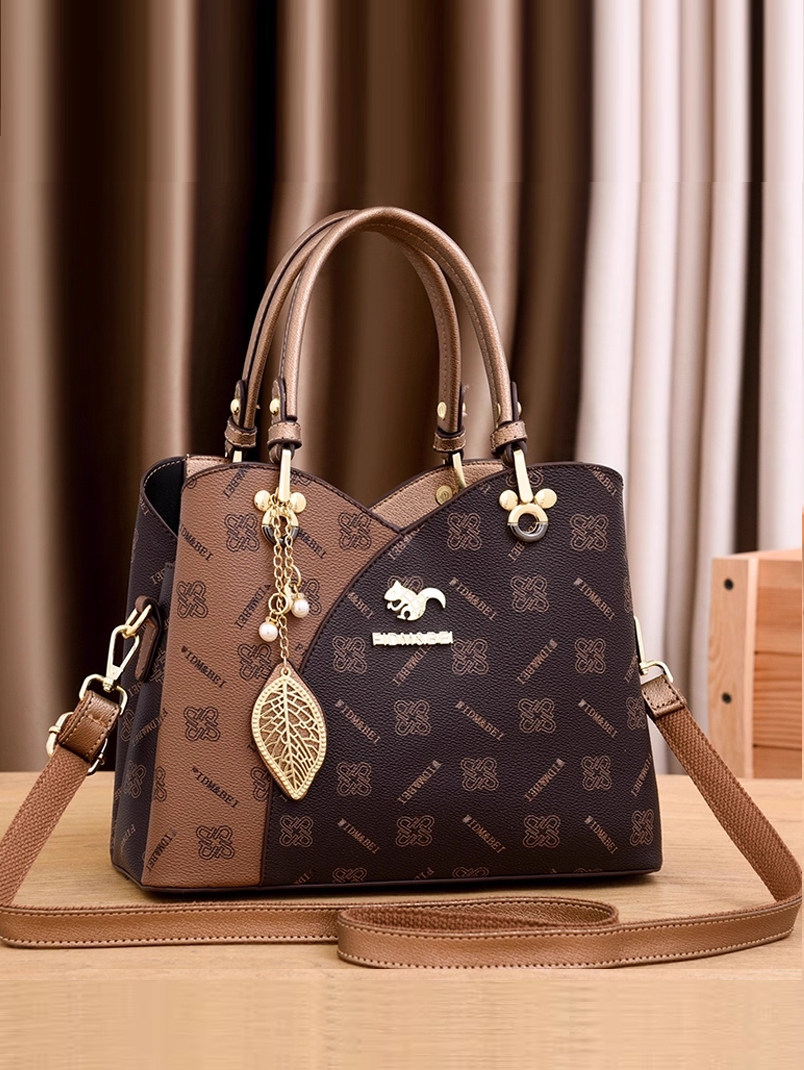Brand Bag 2024 New Handbag for Women, High-End, Large Capacity, Fashionable, Middle-Aged Mother's Shoulder Crossbody Bag