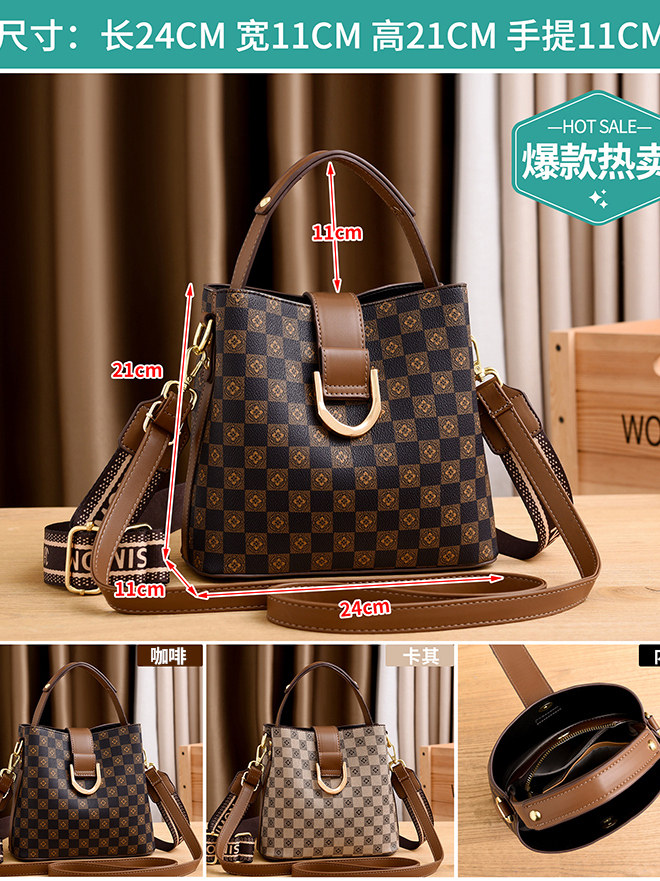 2023 High-End Trendy Bucket Bag 2022 New Fashion Large-Capacity Korean-Style Soft Leather Shoulder Crossbody Bag