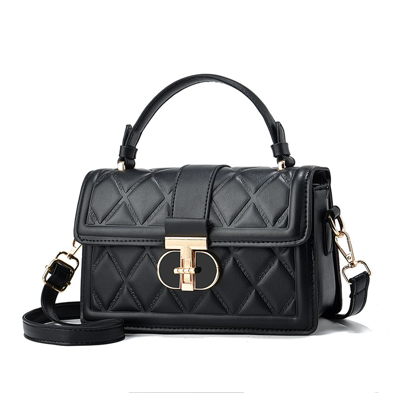 High-End Diamond-Patterned Small Square Bag 2024 New Fashion Niche Design Women's Handbag Box Shoulder Crossbody Bag