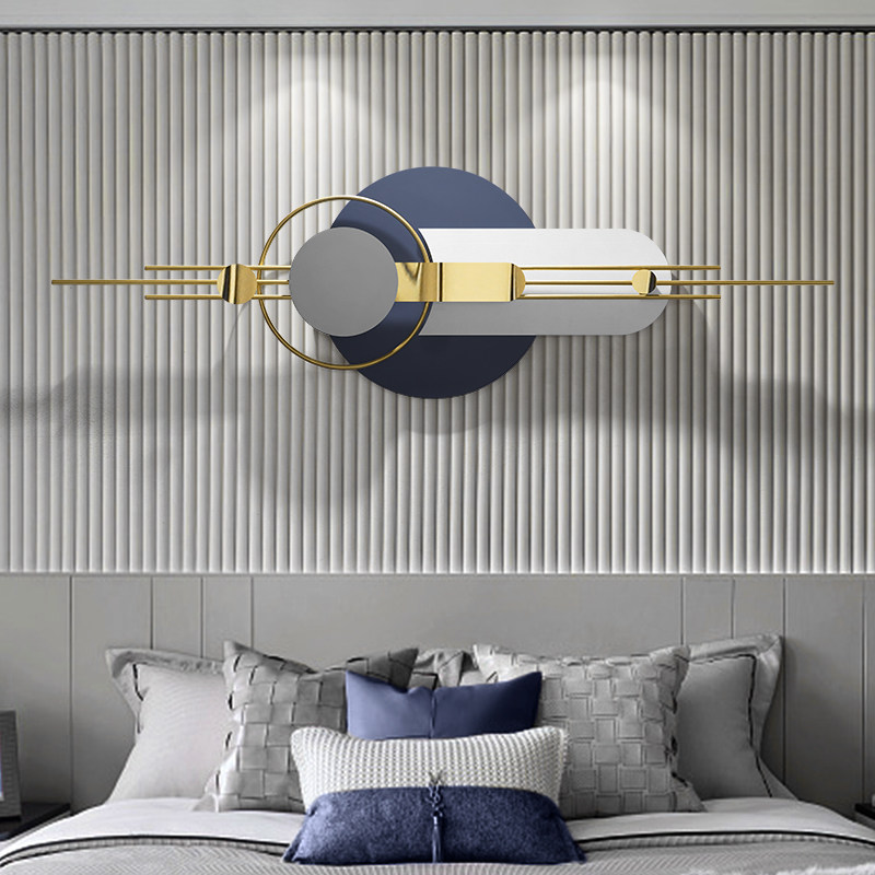 Wrought iron wall decoration living room sofa background Wall Wall Wall decoration restaurant Wall metal pendant light luxury wall decoration