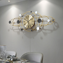 Nordic Wind Light Lavish Hanging Wall Clocks Living Room Home Modern Fashion TV Background Wall Atmosphere Hanging Watch Creative Timepiece