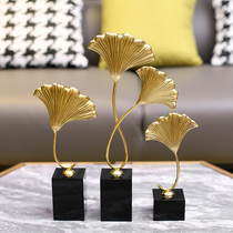 American light luxury copper ginkgo biloba ornaments creative blessing home accessories TV cabinet study gift gift furnishings