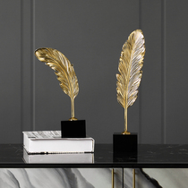 Modern Fashion Feather Pendulum Pieces Living Room Home Clothing Desktop Decorations Creative Nets Red Bedroom Red Wine Shelf Photo Furnishing