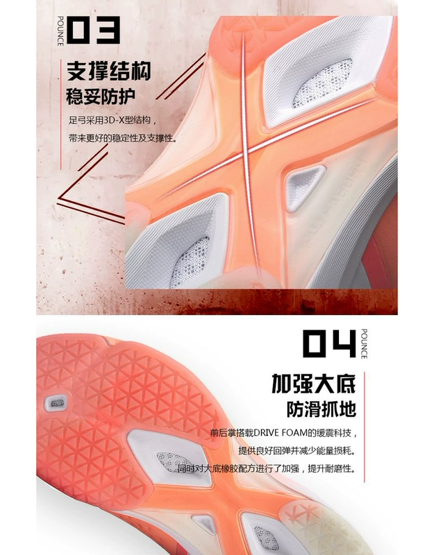 Giày cầu lông Lining / Li Ning dành cho nam và nữ để tấn công SE shock hấp thụ giày thể thao chuyên nghiệp thi đấu thể thao AYZP003 008 - Giày cầu lông giày thể thao nữ trắng