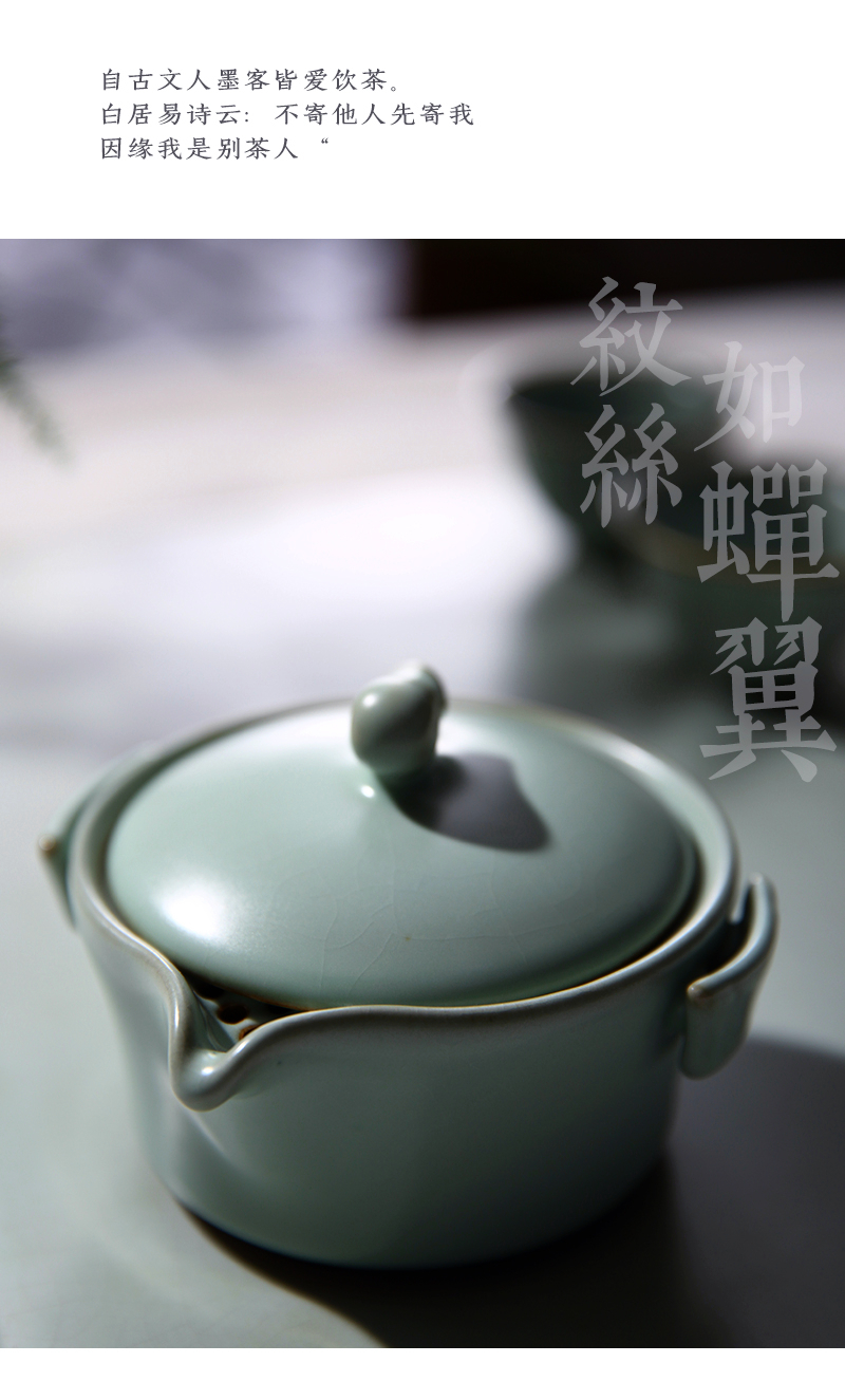 Beautiful home to open the slice your up with ruyi hand grasp lid bowl of tea bowl checking ceramic single office teapot