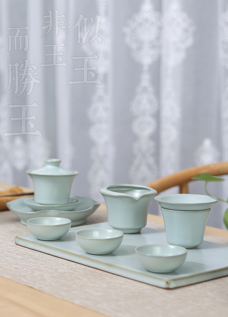 Beautiful home your up tea keeps open piece of pottery and porcelain tea tureen) of a complete set of kung fu tea tureen