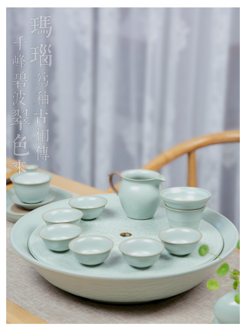 Beautiful home your up tea set kung fu tea cups household make tea tea tureen of pottery and porcelain of a complete set of the home
