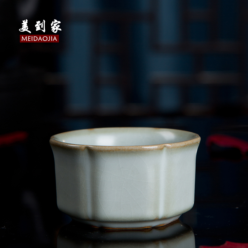 Beautiful home your up cup ice crack glaze ceramic cups can keep open box tea set manual hexagon cup