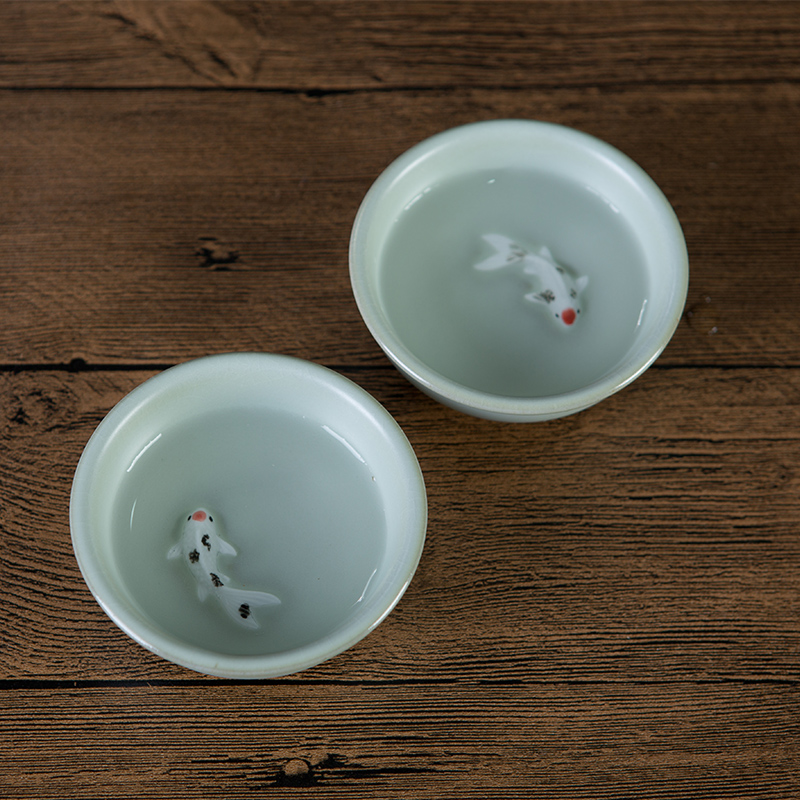 Beautiful home manual FuGuiYu cup your up kung fu tea cup ice crack glaze ceramic sample tea cup can open tea set