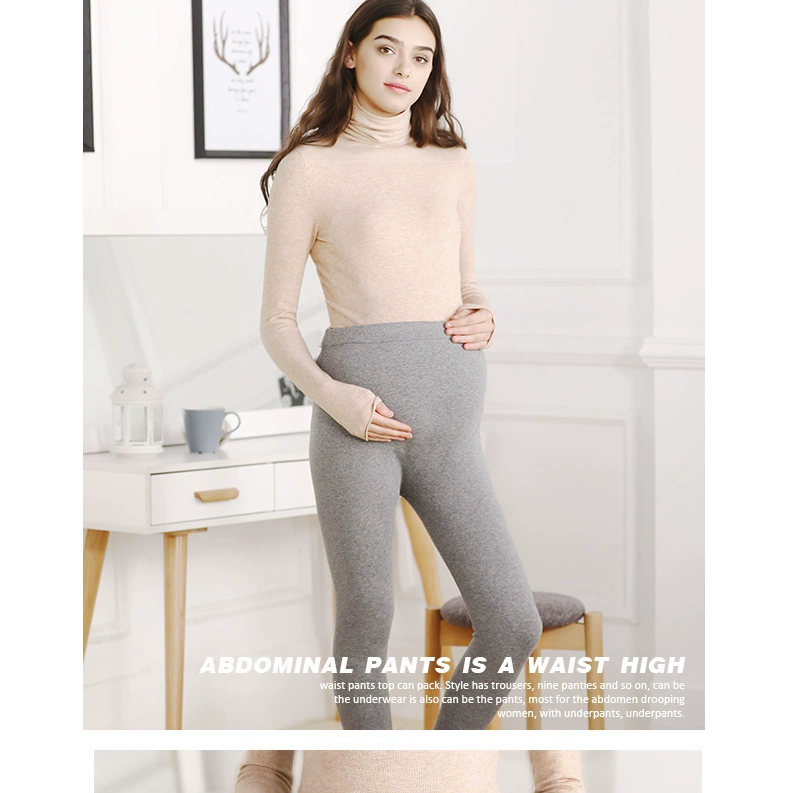 Bà bầu cơ sở cộng với quần nhung dày nâng bụng quần mùa thu và mùa đông quần ấm bên trong và bên ngoài mang thai cộng với phân bón để tăng
