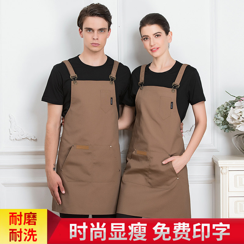 Labor Insurance Canvas Denim Apron Custom Logo print Thickened Hardwearing Korean version Fashion surrounding waist flower shop Working clothes woman