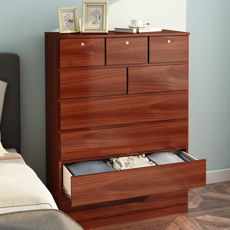 Nordic Belt Lock Bucket Cabinet Solid Wood Bedroom Lockers Brief Modern Living Room Full Fit Five Closet Economic Models