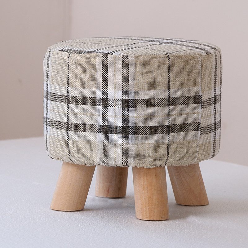 Morifar Da Changing Shoes Stool Fashion Round Stool Solid Wood Short Stool Creativity Wearing shoes stool Sofa Stool stool Stool Small Stool