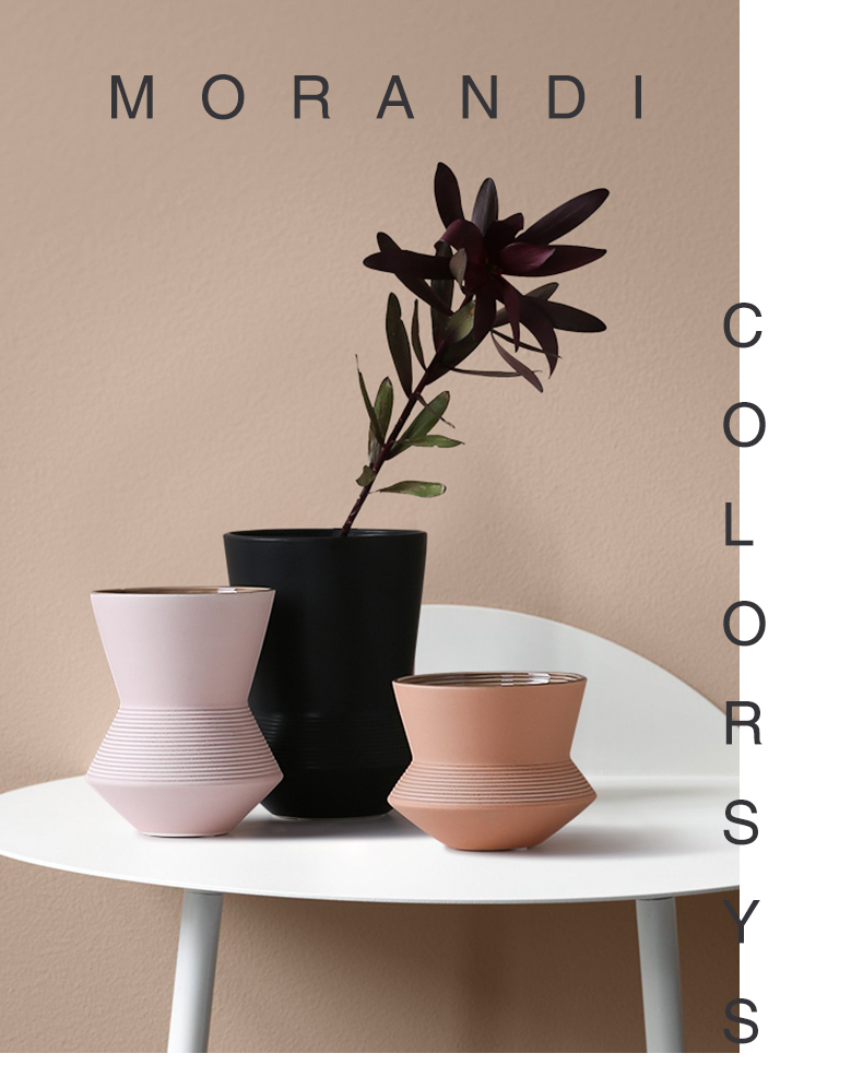 BEST WEST morandi creative ceramic vase color soft decoration light key-2 luxury furnishing articles sitting room dry flowers in the vase