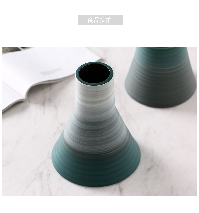 Creative geometric ceramic vases, flower arranging is large home sitting room light sample room key-2 luxury soft adornment is placed