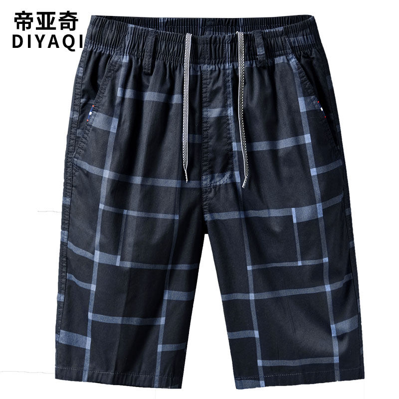 Dad Shorts Male Summer Outwear Middle Aged 50% Pants Pure Cotton Middle-aged Men Loose Old Casual Casual Shorts