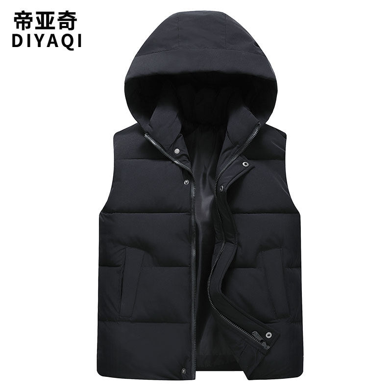 Middle Aged Men's Winter Clothing Machia Papa Dress Down Cotton Thickened Warm Sleeveless Jacket Mid-Aged Camshoulder Manclip