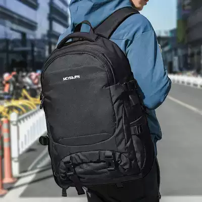 Large capacity travel bag oversized outdoor travel mountaineering bag canvas schoolbag waterproof lightweight shoulder bag men's backpack