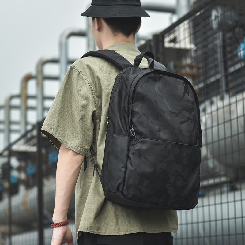 Men's nylon double shoulder bag fashion trendy canvas travel Shoulder Bag Individuality Boomer Street European bags Insurges