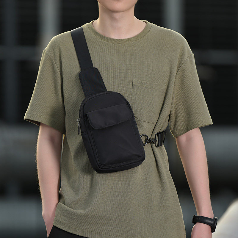 Chest bag Men's bag Single shoulder Inclined Satchel Bag Sports bag Men's bag Leisure Shoulder Bag pocket Canvas Small Satchel Bag