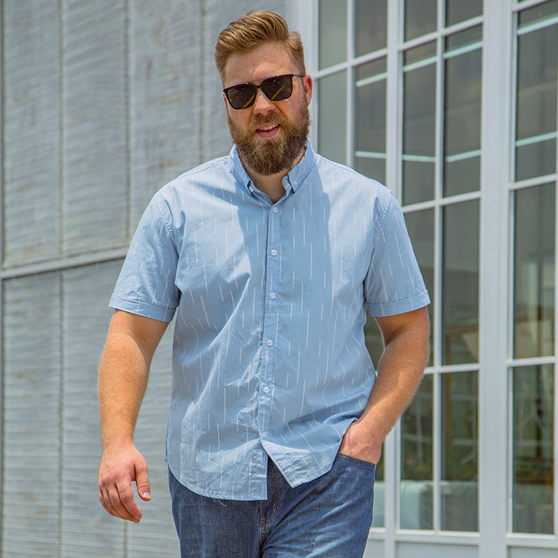 business casual plus size men