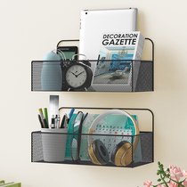 Wall shelf-free room bedroom bedside bathroom kitchen wall storage artifact bed storage rack