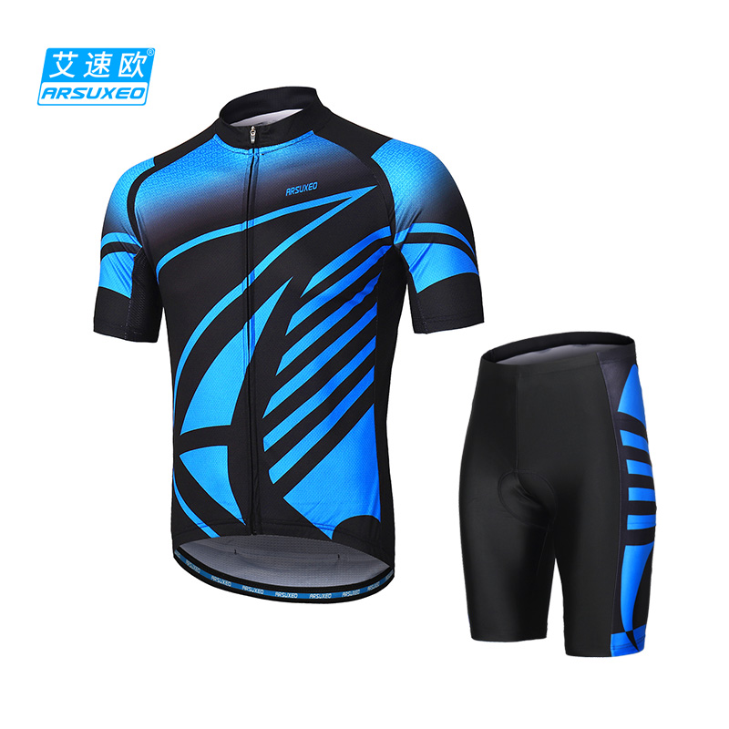 Scheduled Riding Suit Short Sleeve Suit Men's Summer Mountaineering Car Breathable Speed Dry Bike Clothing Bike Shorts Gear