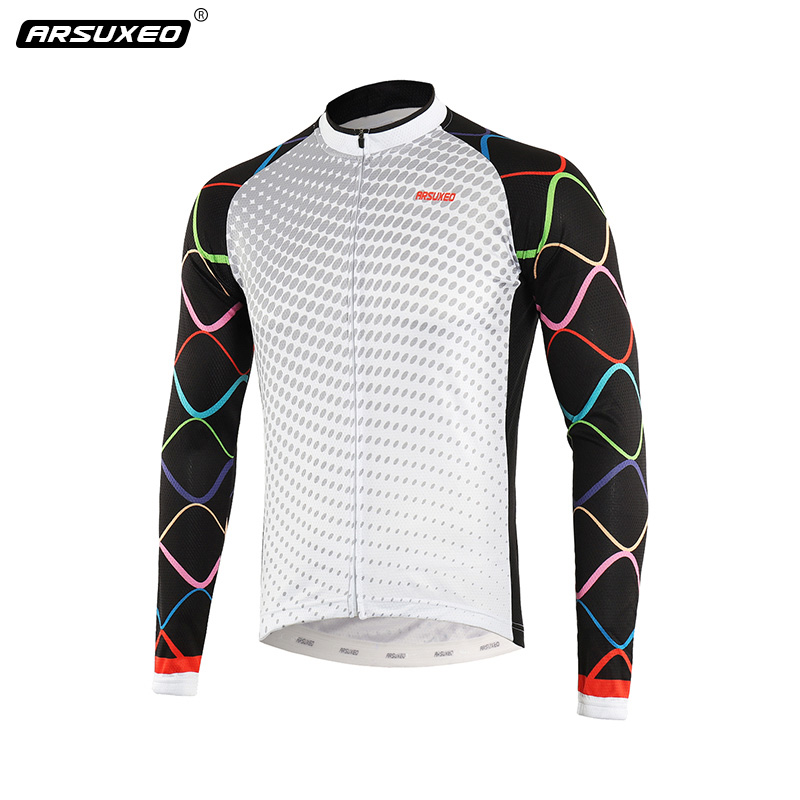 Scheduled Riding Clothing Men's Summer Mountaineering Car Long Sleeve Blouse Blouse Spring Autumn Breathable Speed Dry Road Car Bike Clothing Thin