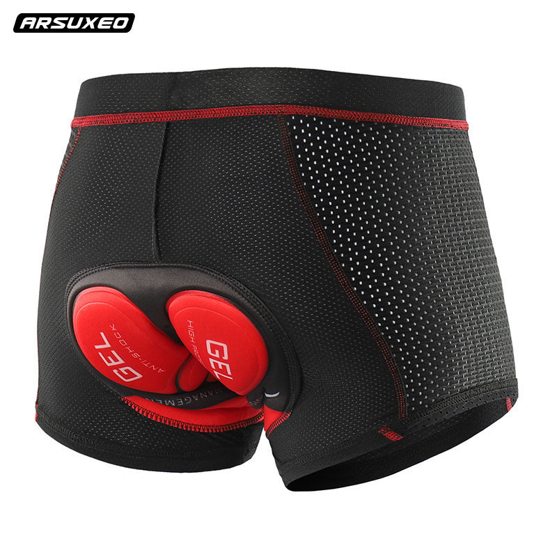Cycling panties Men's summer cycling pants thickened silicone pad Breathable quick-drying high elastic cycling equipment Bicycle shorts