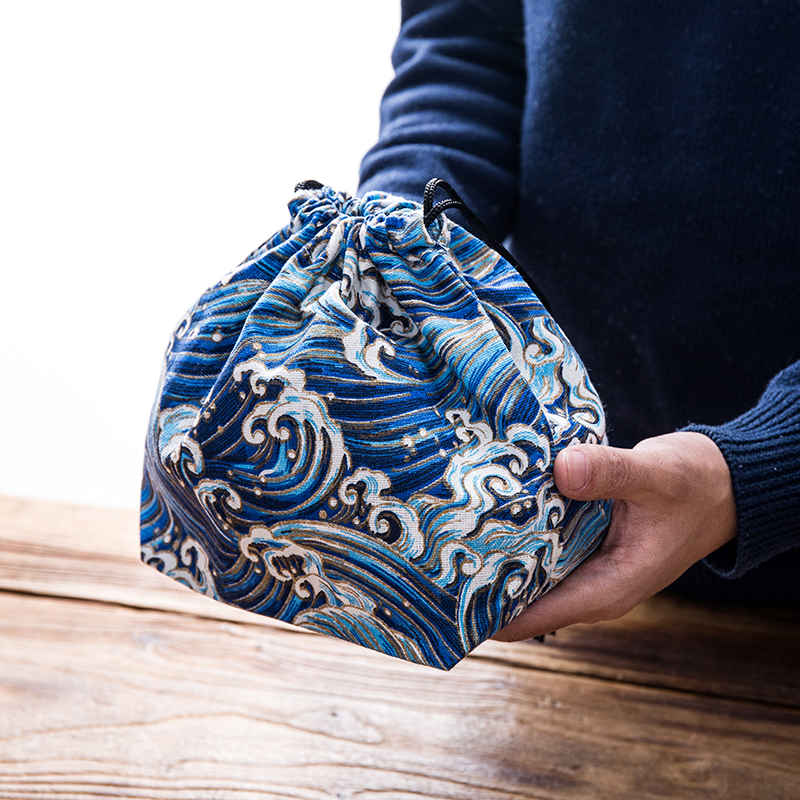 Day style and wind lunchbag cotton linen cloth bag Gift Bag cashier Refreshing Box Bag Portable Bunchbox Cloth Bag