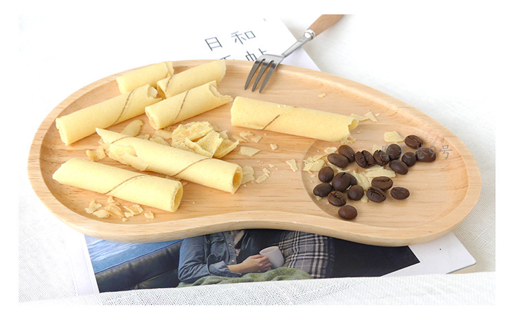 Ferris Lane Nhật Bản Handmade Nhật ký Tấm Cao su Sáng tạo Gỗ Món tráng miệng Trái cây sấy khô Chiều trà Khay nĩa gỗ