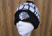Single roof NHL Chicago Blackhawk embroidered hair warm cap winter knitting hat cold cap 1223-16-2