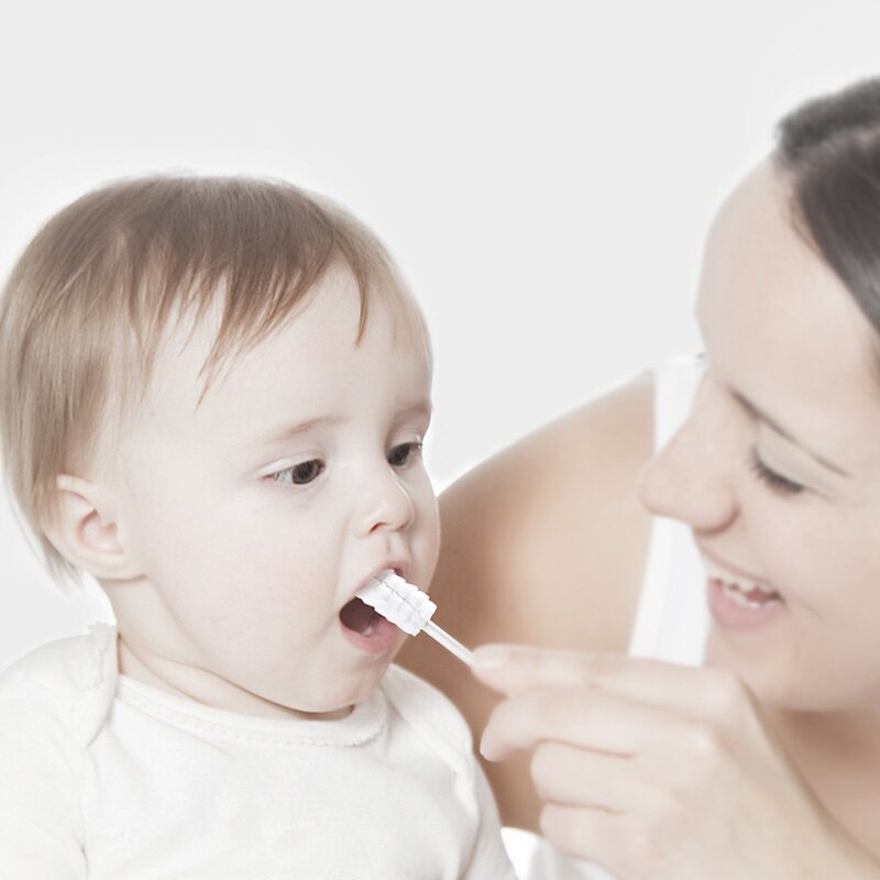 宝宝牙齿清洁纱布0-1-2岁婴儿口腔清洁器乳牙牙刷洗嘴巴舌头神器