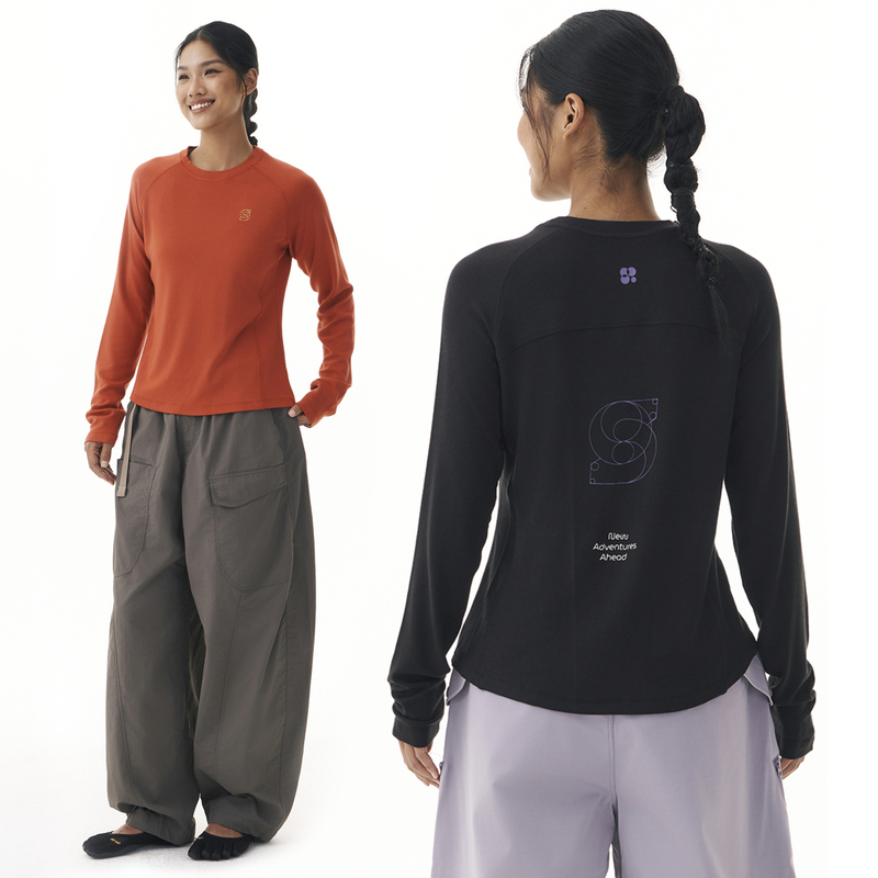 Wooye 17.5 Merino Wool Quick-Drying Long-Sleeved Sports T-Shirt for Women Urban Outdoor Cross-Country Hiking Wooye 17.5 Merino Wool Quick-Drying Long-Sleeved Sports T-Shirt for Women Urban Outdoor Cross-Country Hiking